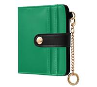 Cgiub Light Green Solid Color Wallets for Women RFID Blocking Ladies Purse PU Leather Clutch Wallet with Zip Coin Pocket & Credit Card Holder, 4.13x4.33 inch