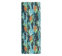 Cgiub Ocean Turtle Yoga Mat for Sport Stretching Pilates 180x66 cm Thin and Non-slip Exercise Mat Fitness Mat Eco-friendly Travel Workout Mat Home Sports Mat