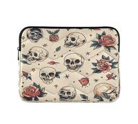 Cgiub Old School Tattoo Laptop Sleeve 15-16 Inch Protective Laptop Case Shockproof Computer Briefcase Carrying Case Portable Laptop Bag for Notebook, Tablet, 40x30x2 cm