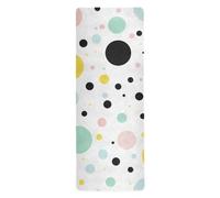 Cgiub Playful Dots Yoga Mat for Sport Stretching Pilates 180x66 cm Thin and Non-slip Exercise Mat Fitness Mat Eco-friendly Travel Workout Mat Home Sports Mat