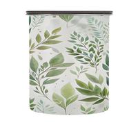 Cgiub Sage Green Coffee Canister 900 ml Airtight Stainless Steel Food Storage Container Kitchen Storage Jar with Lid for Coffee Beans Tea Sugar