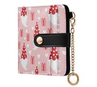 Cgiub St. Patrick's Day with Shamrock Clover Leaves Wallets for Women RFID Blocking Ladies Purse PU Leather Clutch Wallet with Zip Coin Pocket & Credit Card Holder, 10.5x11 cm