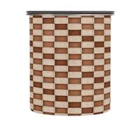 Cgiub Tartan Plaid Coffee Canister 900 ml Airtight Stainless Steel Food Storage Container Kitchen Storage Jar with Lid for Coffee Beans Tea Sugar