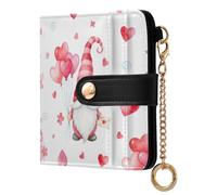 Cgiub Watercolor Easter Eggs Branches Leaves Wallets for Women RFID Blocking Ladies Purse PU Leather Clutch Wallet with Zip Coin Pocket & Credit Card Holder, 10.5x11 cm
