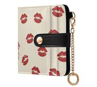 Cgiub Watercolor Wolf Dream Catcher Wallets for Women RFID Blocking Ladies Purse PU Leather Clutch Wallet with Zip Coin Pocket & Credit Card Holder, 10.5x11 cm