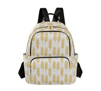 Cgiub Wheat Field Mini Backpack Purse for Women Quilted Small Travel Backpack, Lightweight Daypack for Travel Shopping Work