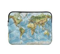 Cgiub World Maps Laptop Sleeve 15-16 Inch Protective Laptop Case Shockproof Computer Briefcase Carrying Case Portable Laptop Bag for Notebook, Tablet, 40x30x2 cm
