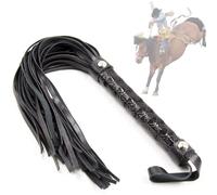 CGJIANG Horse Whip PU Leather Riding Crop Outdoor Training Racing Practice Equestrianism Horse Crop