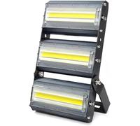 CGJseFH Solar Lights Outdoor, Lens Security Lights ，IP67 and High Light Transmission White LED Work Spotlight for Warehouse, Garden, Roof(Cold White,150W)