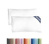 CGK 2 Pack King Size White Pillow Cases Set 50x90 cm with Envelope Closure - Brushed Microfiber - Soft, Wrinkle & Fade Resistant - Breathable, Hypoallergenic & OEKO-TEX Standard 100 Certified