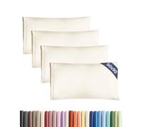 CGK 4 Pack King Size Off White Pillow Cases 50x90 cm with Envelope Closure - Brushed Microfiber - Soft, Wrinkle & Fade Resistant - Breathable, Hypoallergenic & OEKO-TEX Standard 100 Certified