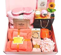 cgllwnmix Care Pack for Women, 14 Pieces, Get Soon Gift Baskets with Blanket, Ceramic Mug, Spa Items, Self Care Gifts for Women, Get Well,Think of You, Feel Better