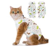 CGLRybO Cat Professional Recovery Suit for Abdominal Wounds or Skin Diseases, E-Collar Alternative for Cats, After Surgery Wear, Pajama Suit