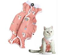 CGLRybO Cat Professional Recovery Suit for Abdominal Wounds or Skin Diseases, E-Collar Alternative for Cats and Dogs, After Surgery Wear, Pajama Suit