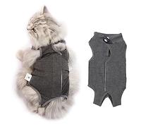 CGLRybO Cat Professional Recovery Suit for Abdominal Wounds or Skin Diseases, E-Collar Alternative for Cats, After Surgery Wear, Pajama Suit