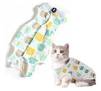 CGLRybO Cat Professional Recovery Suit for Abdominal Wounds or Skin Diseases, E-Collar Alternative for Cats and Dogs, After Surgery Wear, Pajama Suit