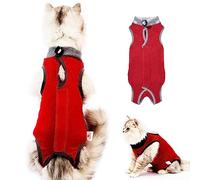 CGLRybO Cat Professional Recovery Suit for Abdominal Wounds or Skin Diseases, E-Collar Alternative for Cats and Dogs, After Surgery Wear, Pajama Suit