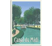 cgltd Canvas Prints France Canal Du Midi Vintage Travel Poster Home Decoration Decorative Prints Wall Painting Art Unframed 30x45cm