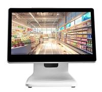 CGLYYDS 15 Inch Touchscreen Monitor POS System Cash Register Store Cash Register USB Touch Screen Monitor 1366 * 768 Resolution Pos-System LCD Display for Business,ItalianSystem