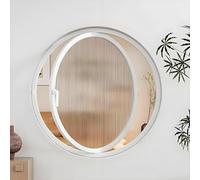 CGLYYDS Rotatable Round Window 40 50 60 70 80 100cm,Aluminum Frame Round Tempered Glass Window,Ventilation Viewing House Window, Mobile Home Basement Window white-50cm/19.7in