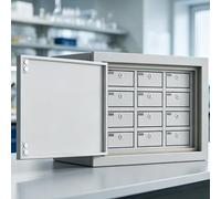 CGLYYDS Steel Faraday Box Cabinet,Signal Blocking Box,Wall-Mounted Cell Phone Signal Shielding Cabinet Steel Locker with Metal Lock & Key for Office, Police & Factory 10squares