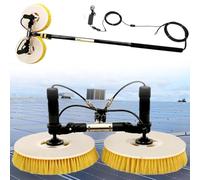 CGLYYDS Telescopic Rod PV Panel Wash Cleaning Machine,Solar Panel Cleaning Brush 3.5M/5.5M/7.5M Double Disc Automatic Water Sprayer Cleaning Tool 7.5m