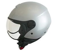 CGM Demi Jet Helmet with Moulded Visor 107A Florence Mono Silver XL (60cm)