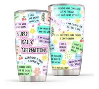 Nurse Gifts For Women, 20 Oz Nurse Daily Affirmations Tumbler Cup, LPN RN Gifts for Nurses, Nurse Appreciation Gifts, Nurse Practitioner, Nursing School Graduate Birthday Christmas Gifts for Nurse