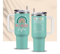 CGMIBAS Nurse Gifts for Women 40Oz Nurse Cups Tumbler with Handle, Nurses Coffee Travel Mugs, Nurses Week Appreciation Gifts Nursing School Graduation Gift
