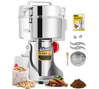 CGOLDENWALL 2000g Electric Grain Grinder, Open-Cover-Stop, Timer Control