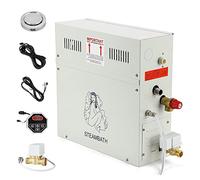 CGOLDENWALL 6KW Steam Sauna Generator Kit 220V for Home Commercial Use, Suitable for Sauna/Shower/Bath/SPA, with Self-draining Sytem, LED Digital Controller for 6 m³ Space- Automatic thermostat 35-55℃