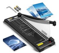 CGOLDENWALL A3 Industrial Paper Guillotine with Red Line Positioning, 10 Sheets Capacity A3-A6 Heavy Duty Paper Trimmer, Metal Precision Paper Cutter with Safety Guard for Paper/Photos/Card Stock