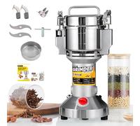 CGOLDENWALL Electric Cereal Grain Grinder 300g Herb Spice Mill Pulverizer Powder Machine Open-Cover-Stop with Safety Protection Function (220V)
