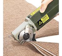 CGOLDENWALL Electric Rotary Fabric Cutter, Multi-Layer Electric Scissors with 0.78" Cutting Thickness, Carpet Cutter, Comes with Replacement Blades, Sharpening Stones, 110V