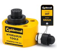 CGOLDENWALL Hydraulic Cylinder Ram 30T, Stroke 54mm, Body Height 63mm, Effective Area 31.1cm², for Bridges/Building/Machinery Industries (DFPY-30T)