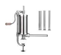 CGOLDENWALL Manual Sausage Syringe Stainless Steel Salami Sausage Maker for Kitchen Meat Stuffing Preparation (2.5lbs)