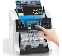 CGOLDENWALL Money Counter Machine Mixed Denomination,Bank Grade Cash Counter 2CIS/UV/IR/MG Counterfeit Detection,Serial Number,MUL Currency Value Counting, Sort&Printer Compatible Bill Counter,1500N/M