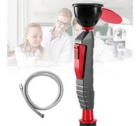 CGOLDENWALL Portable Handheld Emergency Eyewash, Single-Head with Double-Layer Filter & 1.5m Stainless Steel Hose, Thick Plated Copper, Instant Spray for Lab & Industrial First Aid