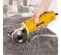 CGOLDENWALL YJ-70A Electric Fabric Cutter with 25mm Maximum Cutting Thickness& 2400rpm Blade Rotating Speed& 70mm Blade Size& Automatic Sharpening Function Ideal for Textile/Leather/Paper Cutting 220V