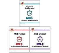 CGP Books Collection 3 Books Set (New KS2 Maths Arithmetic, New KS2 English, New KS2 Maths)