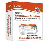 CGP Books GCSE AQA A Religious Studies: Christianity & Buddhism Revision Question Cards Book CGP Books Multicolor
