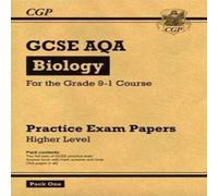 CGP Books GCSE Biology AQA Practice Papers: Higher Pack 1 Paperback Book CGP Books Multicolor