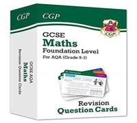 CGP Books GCSE Maths AQA Revision Question Cards - Foundation Hardback Book CGP Books Multicolor