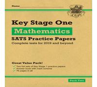 CGP Books KS1 Maths SATS Practice Papers: Pack 2 (for end of year assessments) Paperback Book CGP Books Multicolor