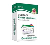 CGP Books New GCSE AQA French: Vocabulary Revision Question Cards (for exams CGP Books Multicolor