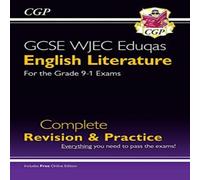 CGP Books New GCSE English Literature WJEC Eduqas Complete Revision & Practice (with Online Edition) Book CGP Books Multicolor