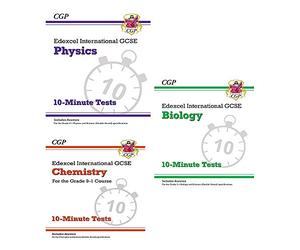 Cgp edexcel international gcse grade 9-1 physics, biology, chemistry 3 books collection set - 10-minute test