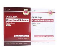 CGP GCSE AQA Combined Science Higher Level Revision Guide & Exam Practice Workbook 2 Books Set