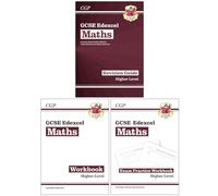 cgp gcse maths edexcel revision,exam practice workbook 9-1 course 3 books collection set