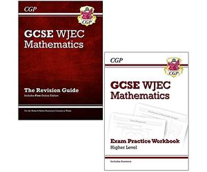 CGP GCSE Maths Revision Guide, Exam Practice Workbook 2 Books Collection Set
